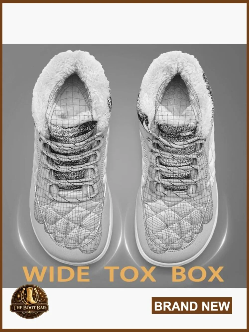 Wide Toe Box Snow Boots - Fur Lined Non Slip Ankle Booties